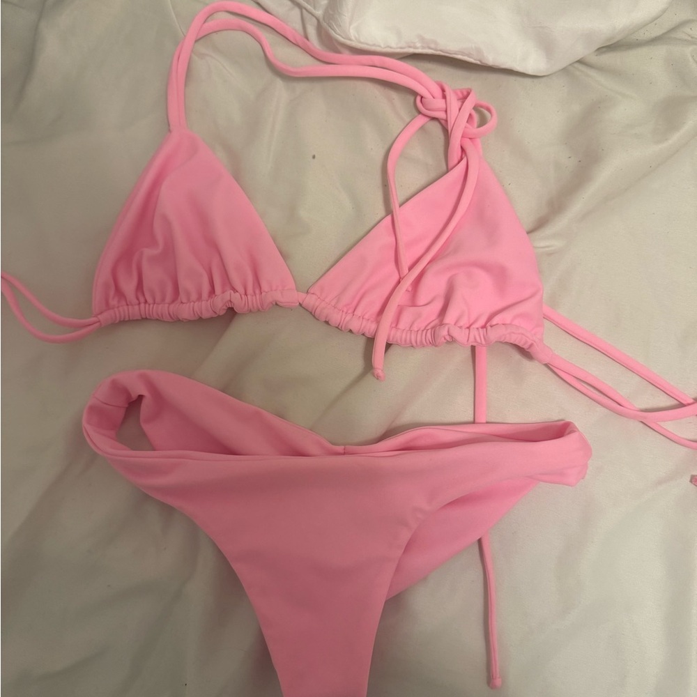 Pink Triangle Bikini Set